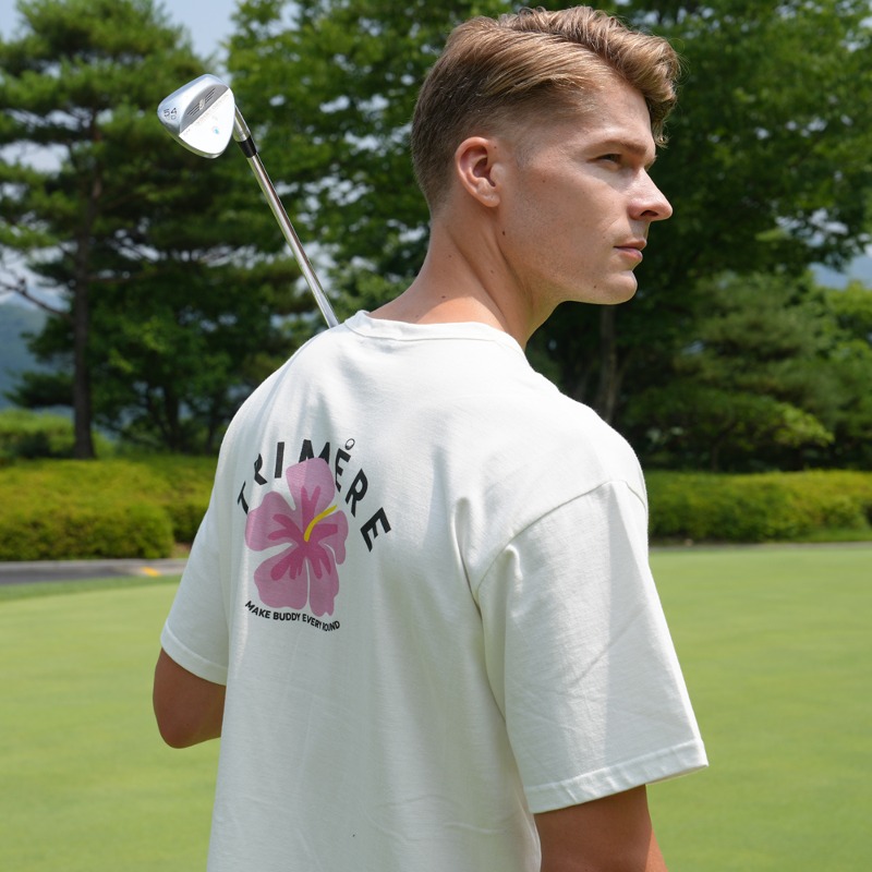 FLORAL GRAPHIC T-SHIRT MAN WHITE
